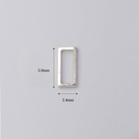 スクエアフレーム/2.4mm×5mm/シルバー