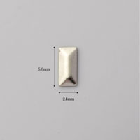 メタルスタッズ/スクエア2.4mm×5mm/シルバー