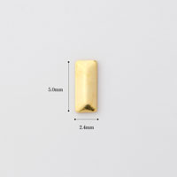 メタルスタッズ/スクエア2.4mm×5mm/ゴールド
