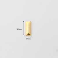 メタルスタッズ/スクエア1.6mm×4.2mm/ゴールド