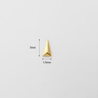 メタルスタッズ/トライアングル1.6mm×3mm/ゴールド