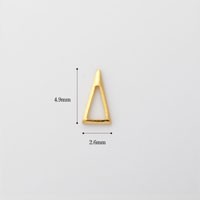 トライアングルフレーム/2.6mm×4.9mm/ゴールド