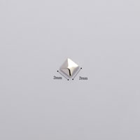メタルスタッズ/スクエア2mm×2mm/シルバー