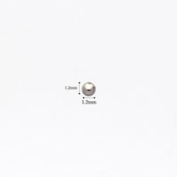 メタルスタッズ/半球ブリオン1.2mm/シルバー
