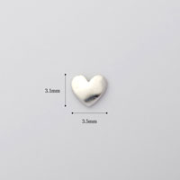 スタッズハート/Mサイズ/シルバー